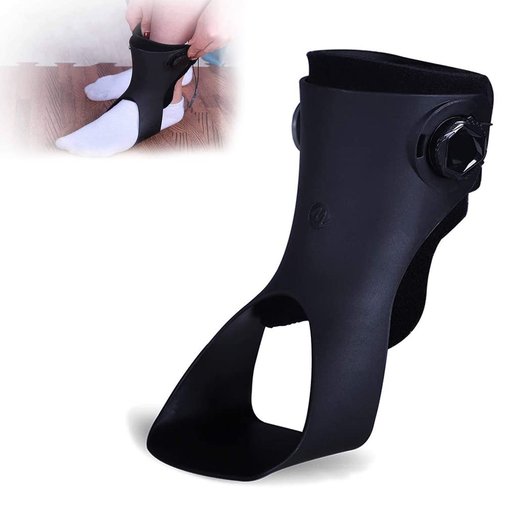 Ankle-foot drop orthosis,Adjustable Foot Splint Brace, Drop Foot Brace Orthosis, Night Splint Correction Brace Nerve Injury Foot Position Relieve Pressure Ankle Foot Orthosis Right