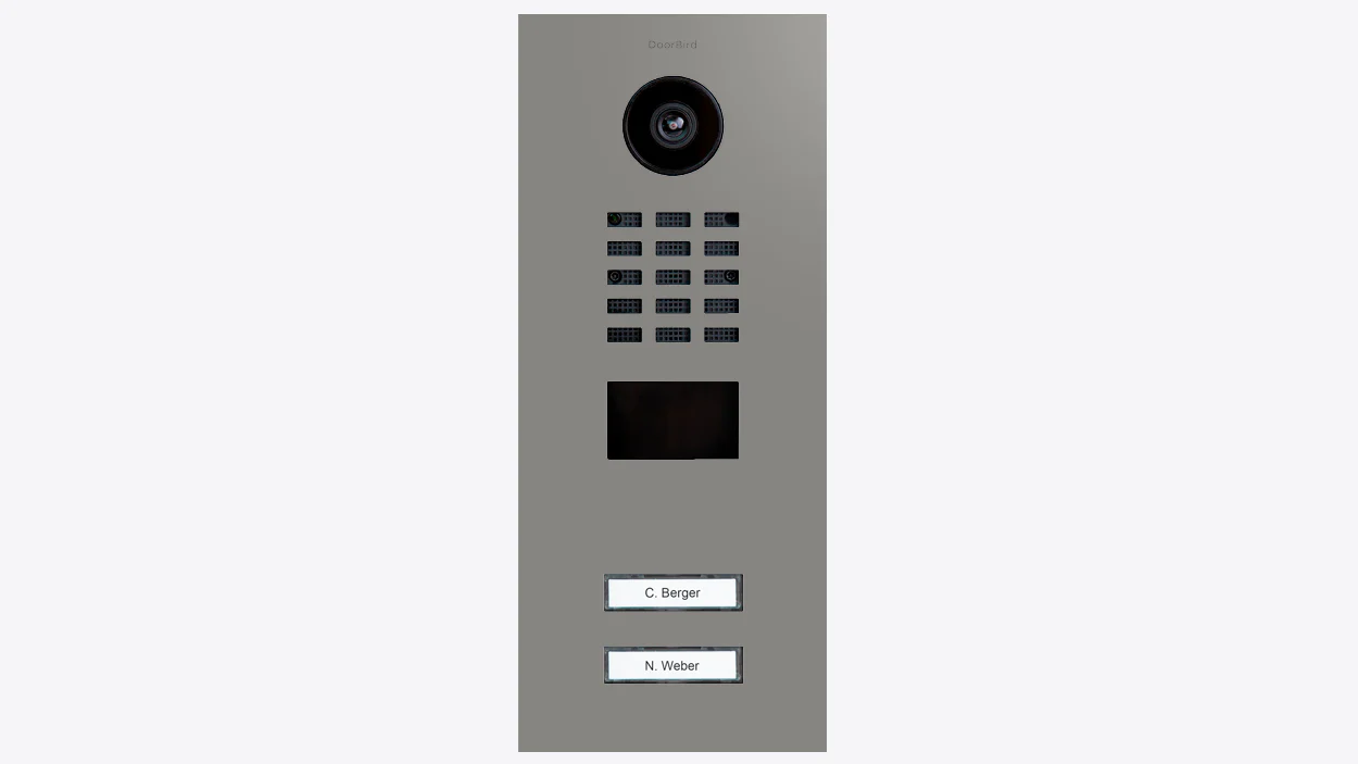 DoorBird D2102V IP Video Door Station, 2 Call Button in Grey Aluminium, RAL 9007