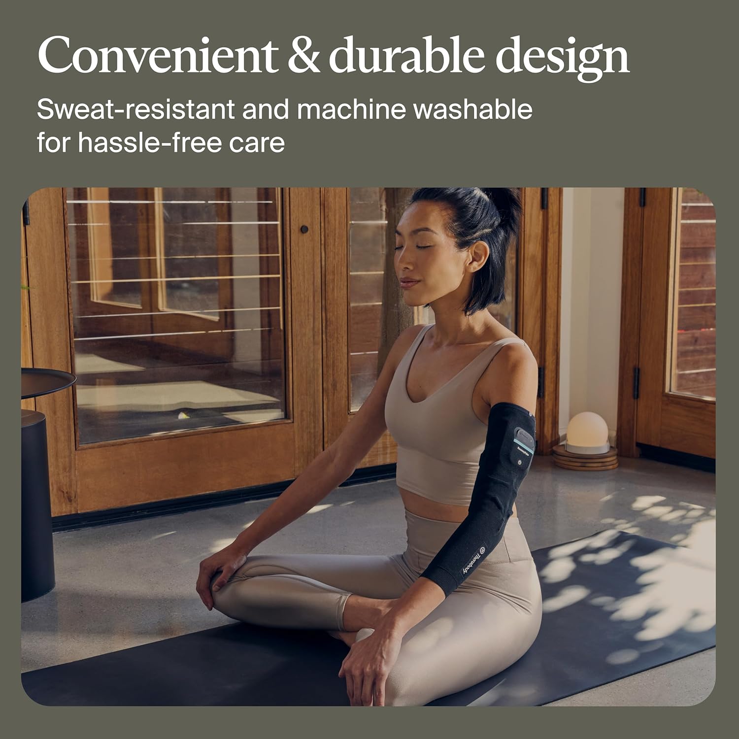 Therabody RecoveryPulse Arm - Compression and Vibration Sleeve for On The Go Relief, Reduce Soreness and Pain in Arms, Increase Flexibility (Medium)