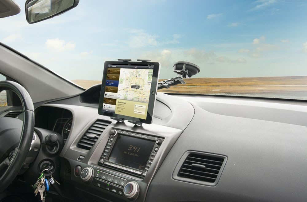 ARKON Mounts Heavy Duty Multi-Angle Tablet Suction Mount with 8 inch Arm for iPad Air iPad Pro iPad