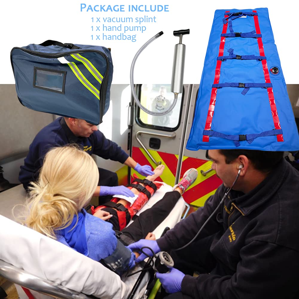 First Aid Vacuum Leg Splint, Emergency Immobilization Device for Thigh, Calf & Foot - Outdoor Rescue & Accident Support Brace