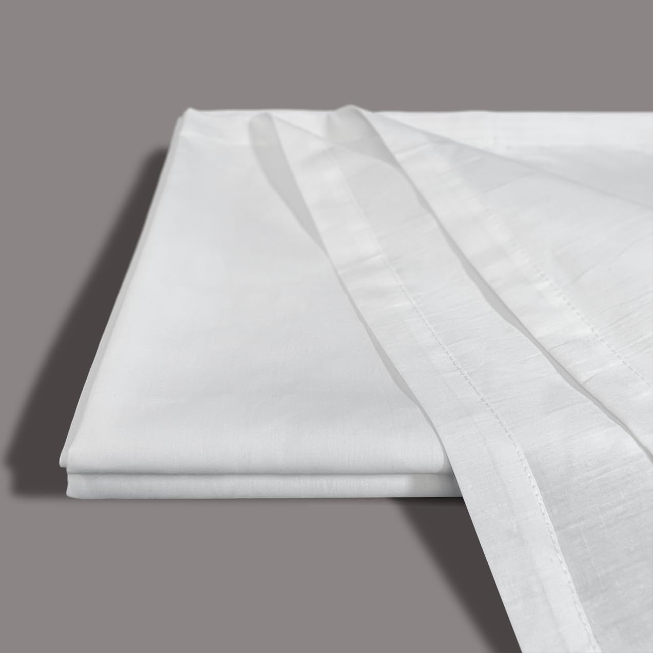 T-180 White Draw Sheets – Cotton-Polyester Blend, Easy to Wash, Commercial Quality for Healthcare & Hospitality (24, 54x90)
