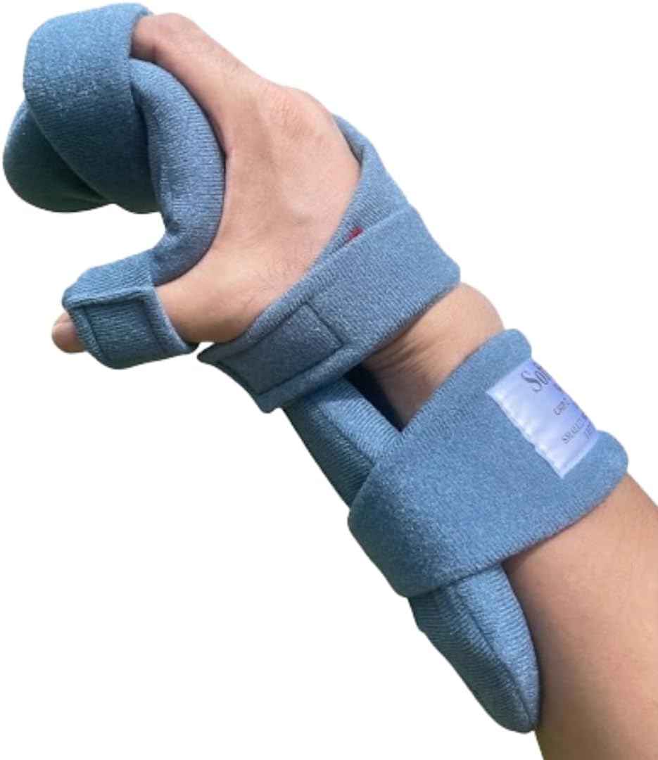 Functional Resting (WHFO) - Resting Hand Splint, Stroke Recovery, Adjustable Support Wrist and Hand Brace - Bend-to-Fit - Right Large…