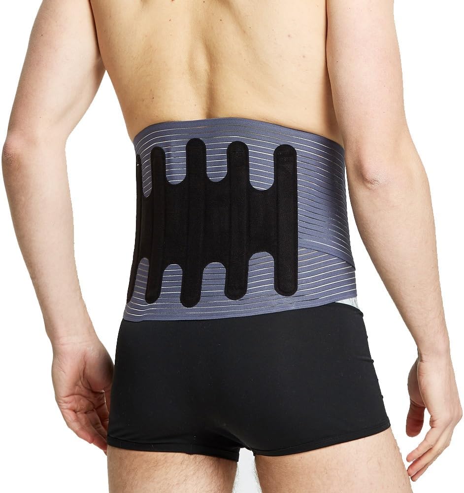 Summer Breathable Back Support Belt Lumbar Brace For Lower Back Pain Relief, Adjustable Posture Corrector Waist Support With Removable Pads And Steel Splints (Color : Black, Size : 4X-Large)