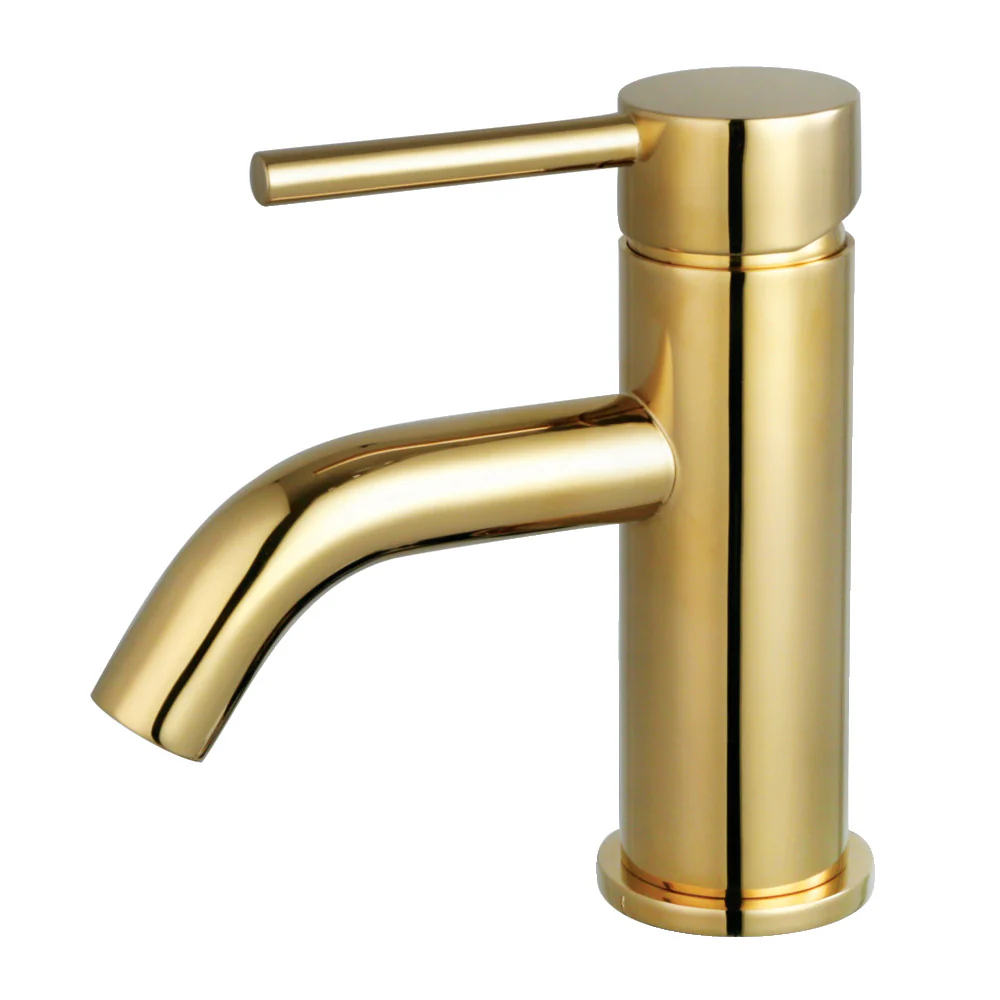 Kingston Brass Concord One-Handle Single-Hole Bathroom Faucet with Push Pop-Up Drain, Polished Brass (LS8222DL)