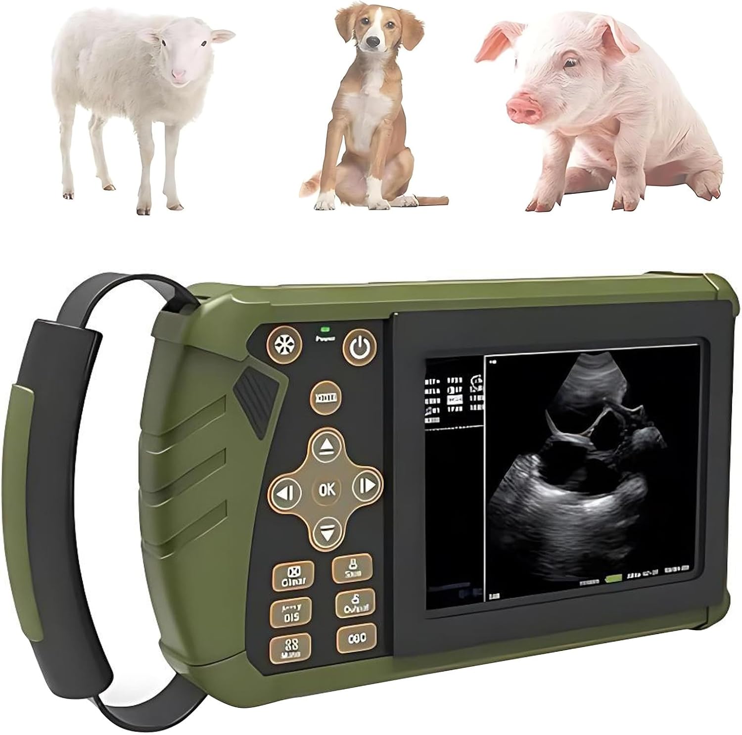 SHAHRYAR Professional Veterinary Ultrasound Machine Portable Veterinary Handheld Scanner B-Ultra Sound with 3.5mhz Probe for Pig,Sheep, Goat,Big Dog Use