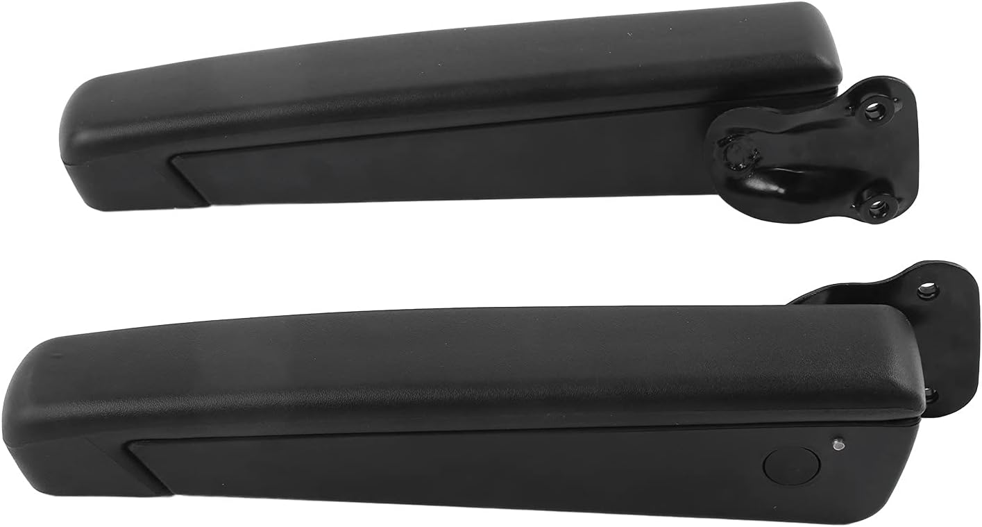 Adjustable Car Seat Armrest, PU Sponge Cushion Shock Absorbing Black Universal for Drivers Passengers Long-Haul Travel Daily Commute