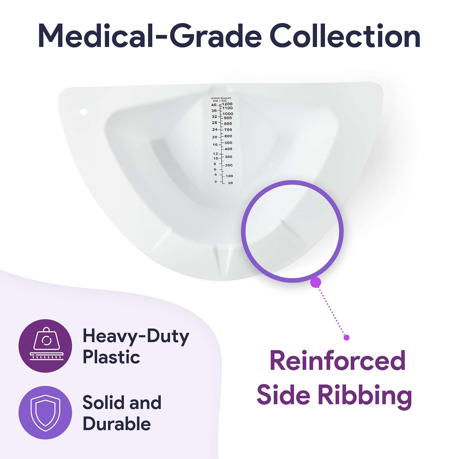 Urine Hats for Toilet - Reinforced Ribbing Stool Sample Collection Kit - Standard Fit Urine Collection Hat for Toilet - Specimen Collector Urine with Durable Materials - 100 Pack