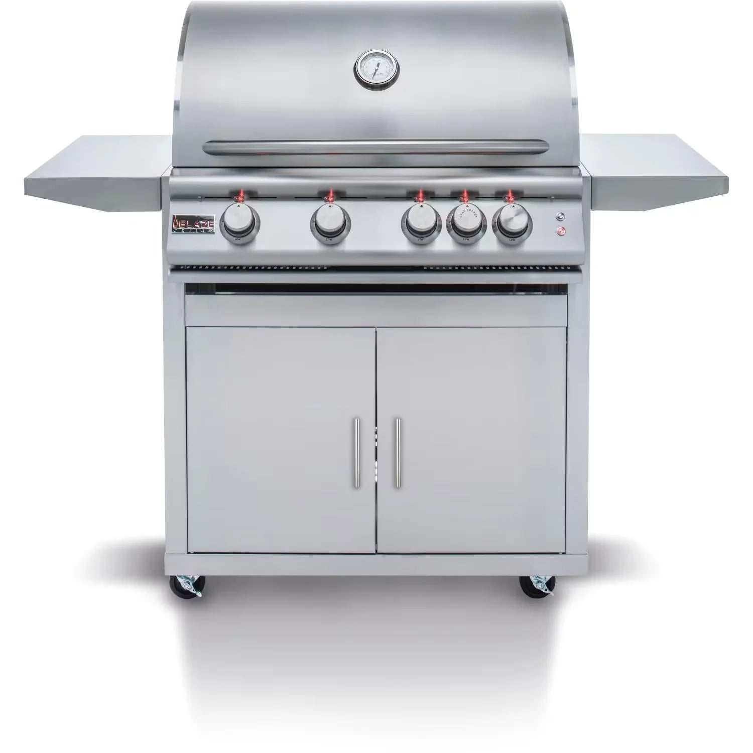 Blaze LTE+ 32-Inch 4-Burner Propane Gas Freestanding Grill With Rear Infrared Burner and Lift-Assist Hood (AP2-BLZ-4LTE3MG-LP)