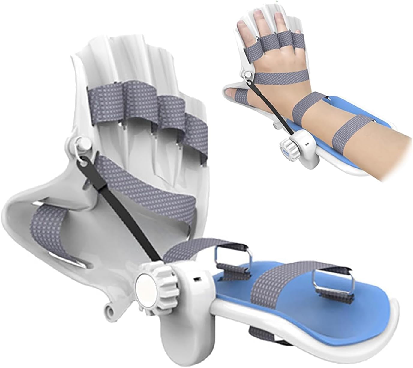 2024 Wrist Rehabilitation Device, Dynamic Wrist Finger Orthosis with Knob Adjustment, ±90° Adjustable Angle and 5 Finger Separation Design, for Stroke, Hemiplegia