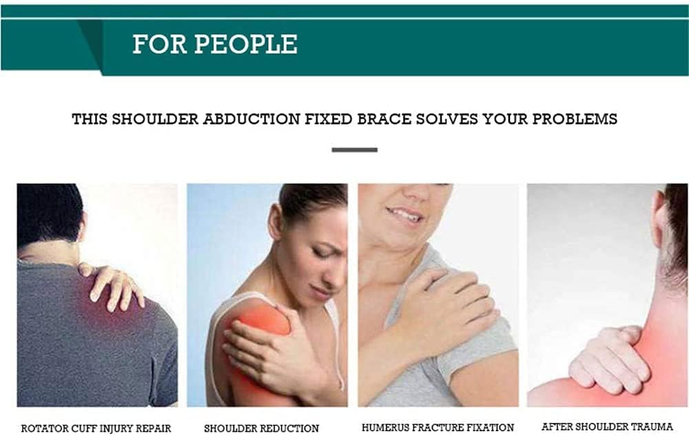 arm sling shoulder sling arm brace shoulder immobilizer Shoulder Abduction Shoulder Orthosis Sling Adjustable Shoulder Orthosis Immobilizer for Fractured Bones, Broken Shoulder, Elbow(Color