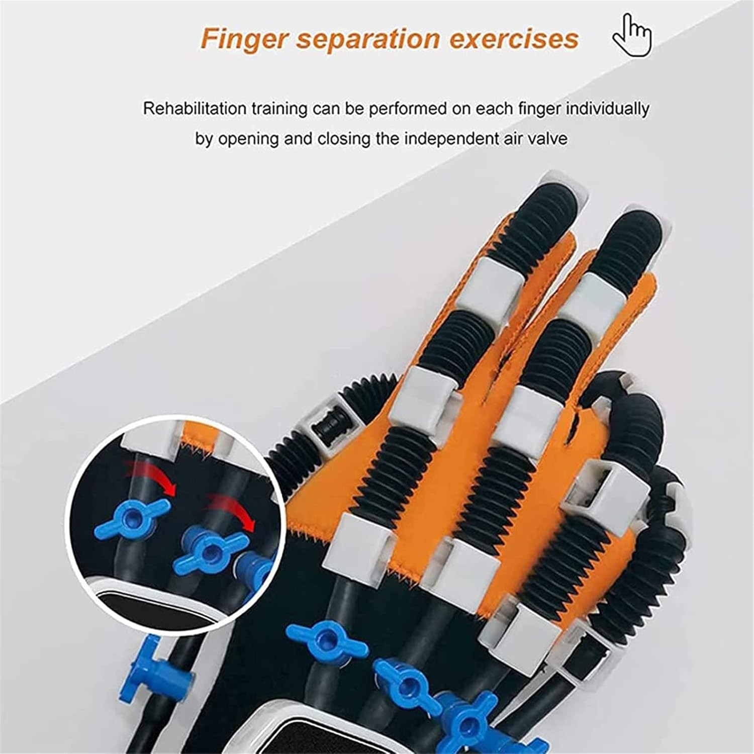 Stroke Hemiplegia Finger Rehabilitation Trainer,Rehabilitation Robot Gloves, for Hand Function Recovery,lefthand-XL