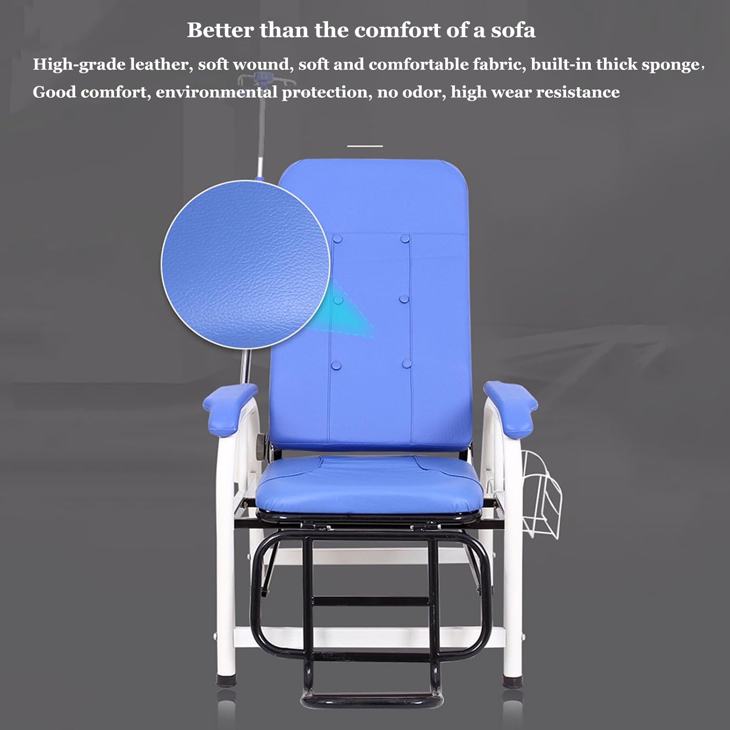 Phlebotomy Chair With Adjustable Armrest,blood Draw Chair Waiting Room Reception Chairs, Single Infusion Chair ,fully Reclining Reception Chairs Waiting Room Chair,for Research Laboratories Clinics