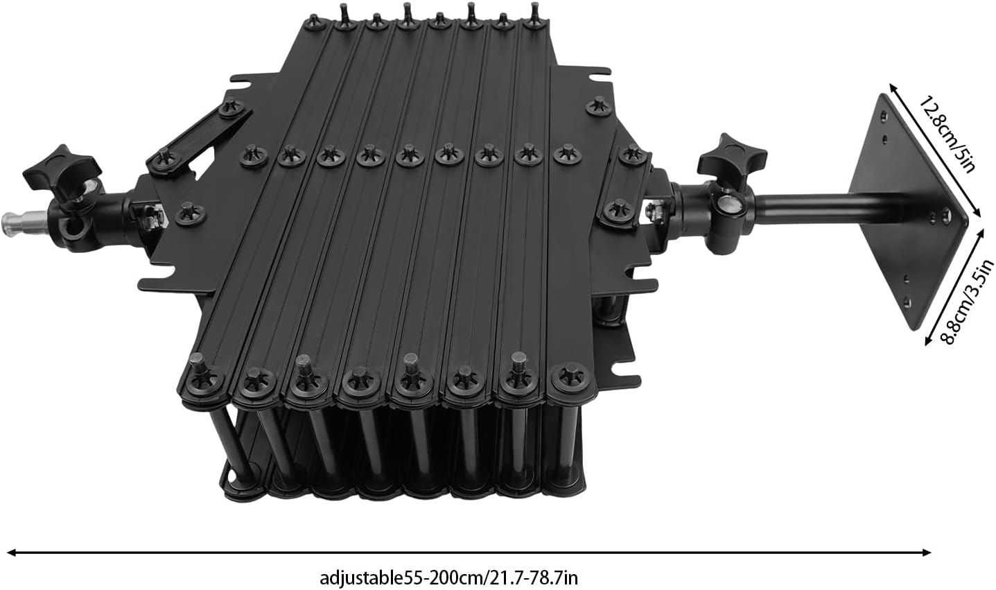 Photography Ceiling Rail System, Stretch Ceiling Light Mount Support with Safety Rope, Photograph Lighting Kit Stretch Ceiling Drop Pantograph for Studio, Retractable 21.7-78.7 in Up to 22 Lbs