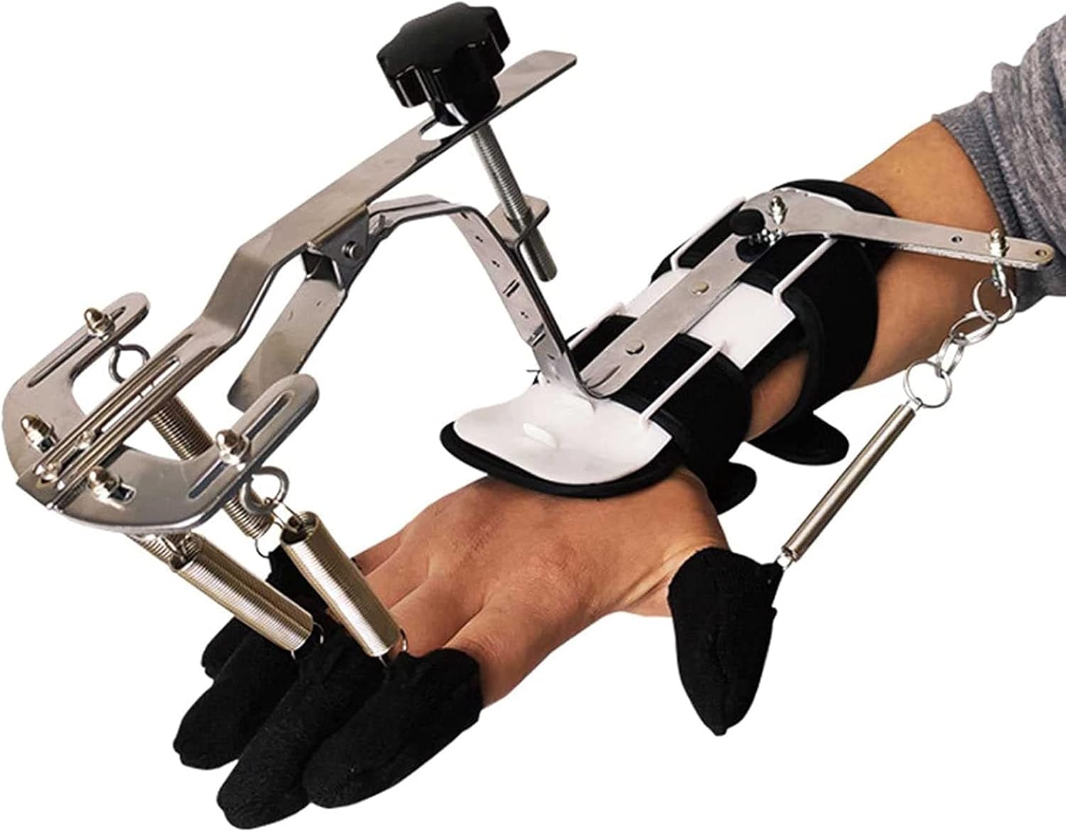 Rehabilitation Glove, Finger Training Rehab Orthotics Finger Straightening Brace Guard Stroke Hand Splint Assistive Gloves Training Equipment