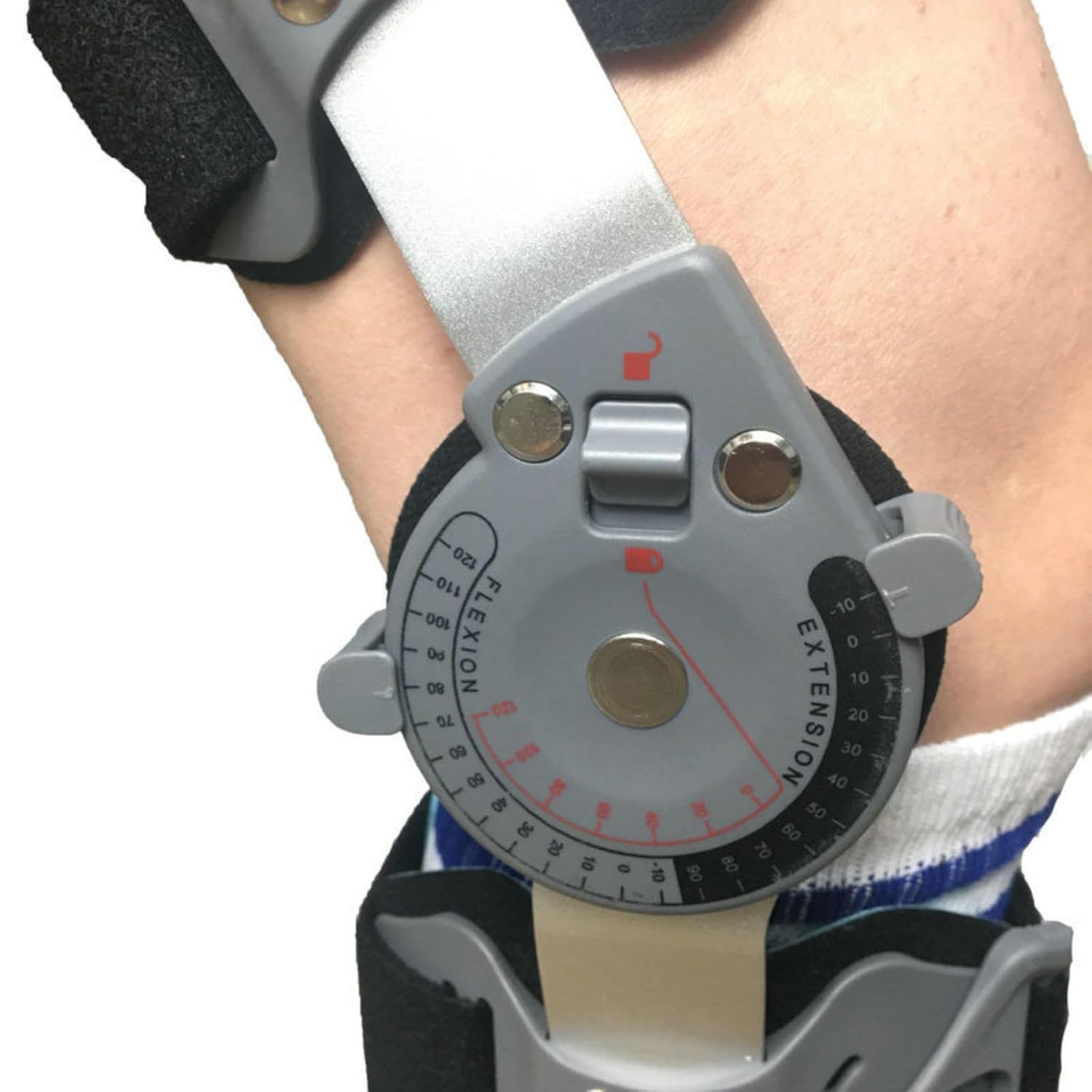 Articulating Knee Brace for Men Women, Unisex Hinged Rom Knee Brace, Knee Brace Size Angle Adjustment Promote Recovery Leg Fracture Stabilize Brace, Stabilizes Leg Aids