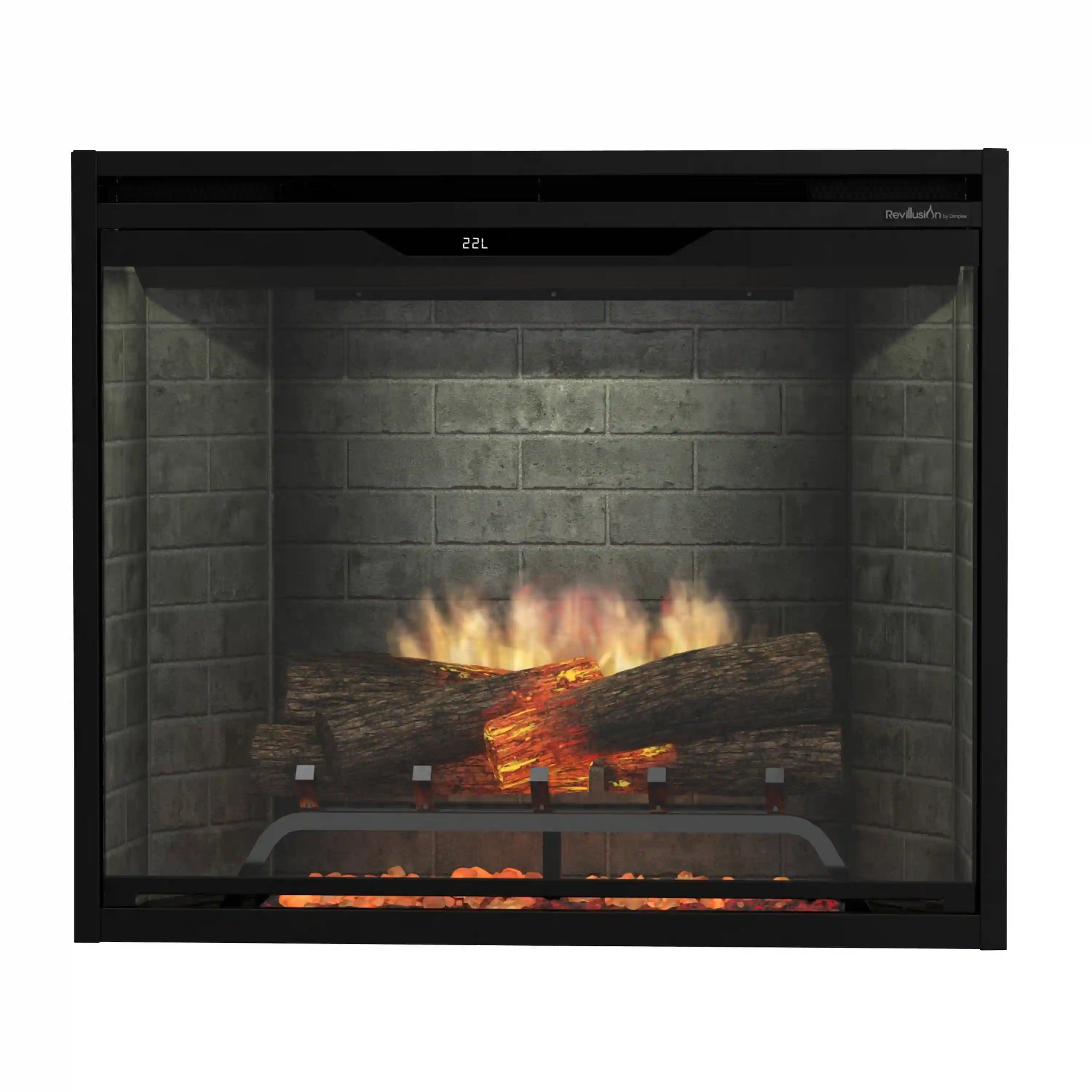Dimplex Revillusion 30-Inch Built-In Firebox in Neutral Brick with internal LED Lighting (REV30-NB)
