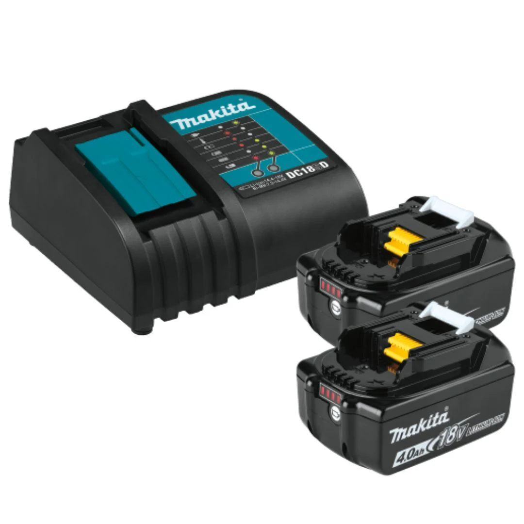 Makita BL1840BSC2 18V LXT Lithium-Ion Battery and Charger Starter Pack (4.0Ah)