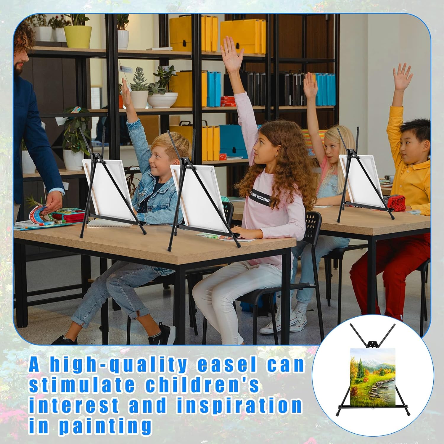 Xinnun 24 Pack Aluminum Tabletop Display Easels 15