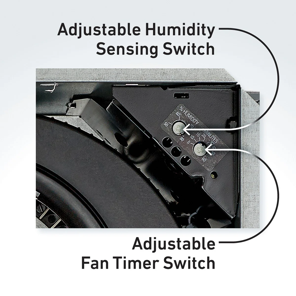 Broan AE80 Flex Series 80 CFM Single-Speed Bathroom Exhaust Fan