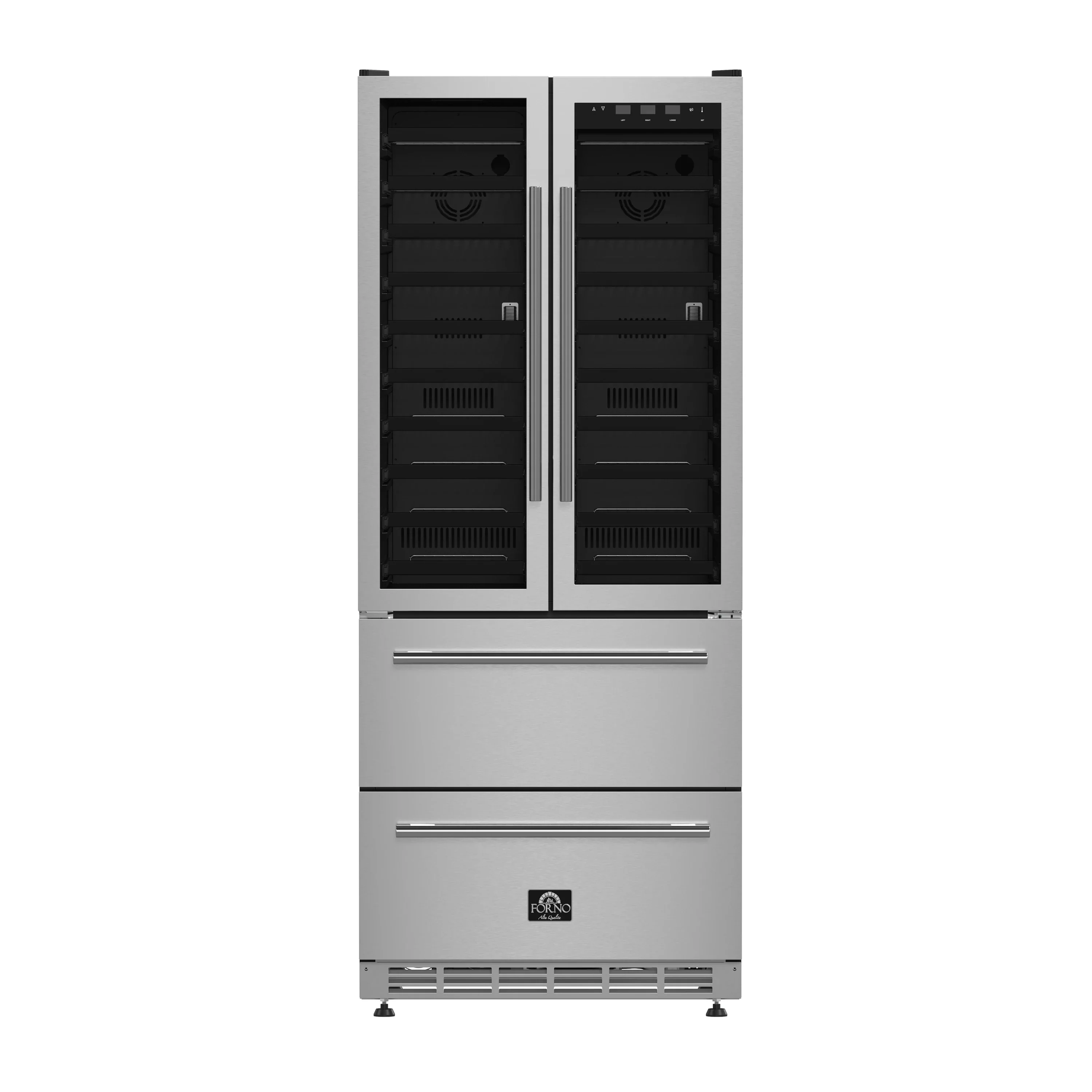 Forno Campania 32-Inch 17.7 cu.ft. Wine Cooler and Beverage Refrigerator Drawer in Stainless Steel (FWCDR6635-32S)