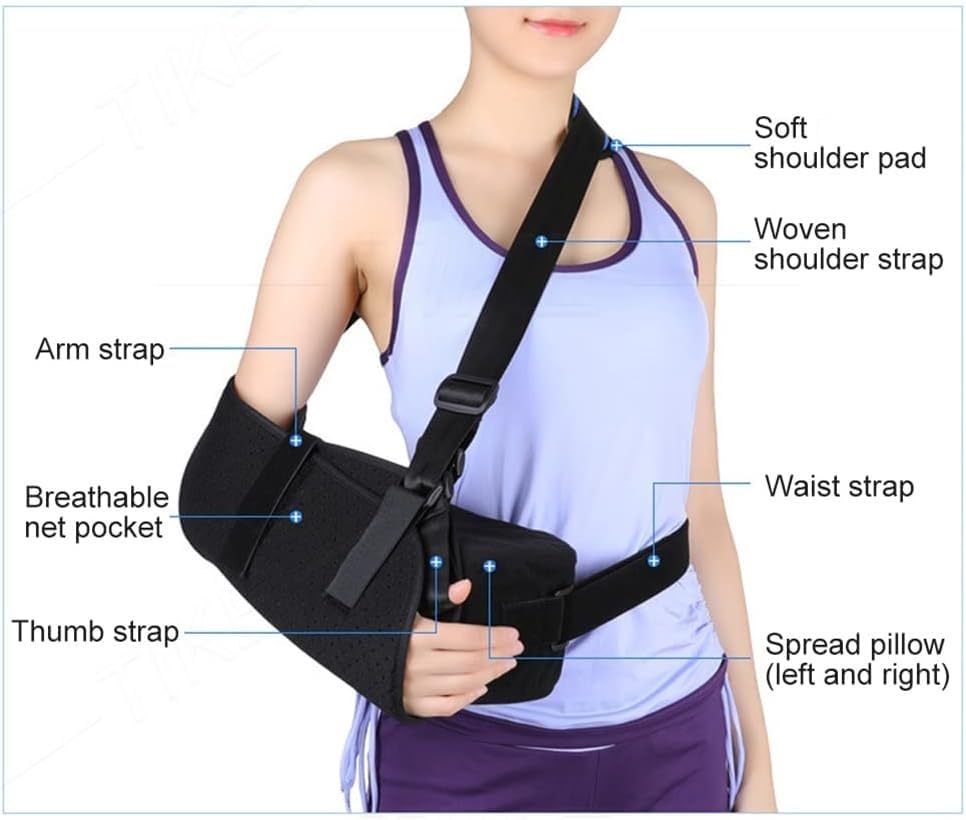 Shoulder Abduction Sling With Pillow Arm Sling And Armrest Cushion Pad Shoulder Joint Abduction Arm Sling Fixed Shoulder Abduction Pillow Immobilizer For Injury Support (Size : Medium)