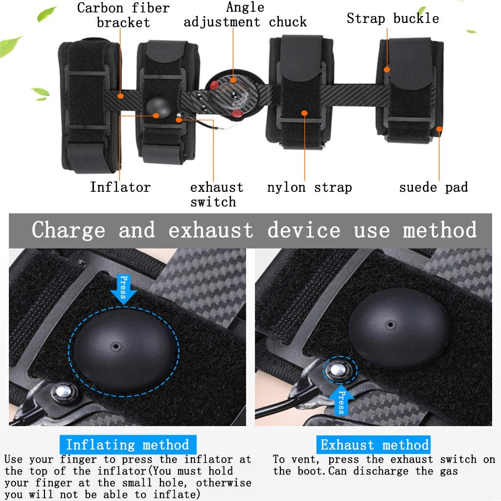 Hinged Rom Knee Brace Adjustable Post Op Patella Brace Support Stabilizer Pad Orthosis Splint Wrap Medical Orthopedic Guard Protector - Knee Brace Support