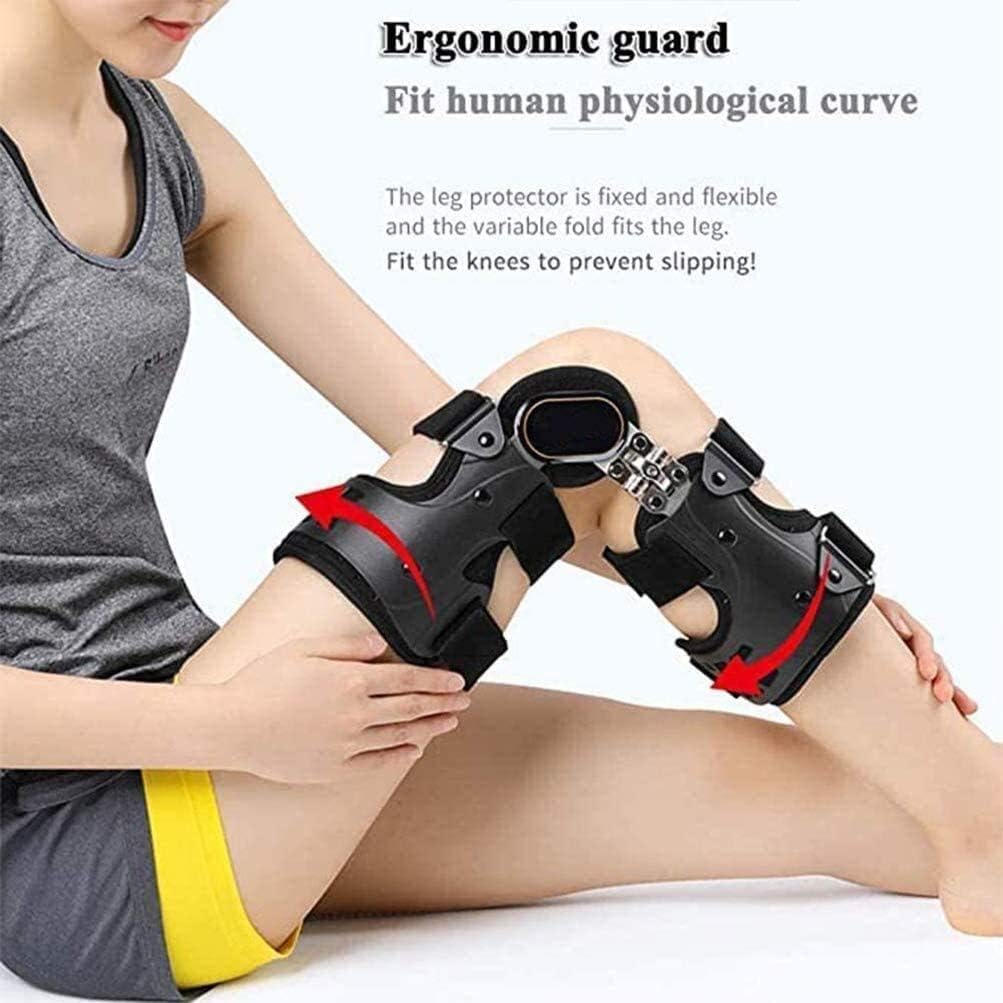 Adjustable Hinged ROM Knee Brace, Leg Stabilizer Knee Orthosis Splint for ACL, PCL, MCL Or LCL Breathable and Lightweight Splint Orthopedic Guard Protector (