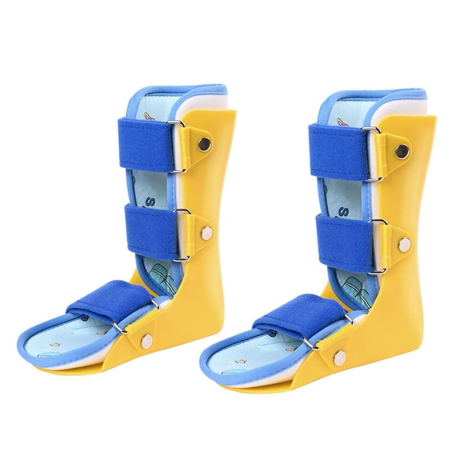 SFKLYU Kids Ankle Foot Orthosis AFO Drop Foot Brace Children AFO Night Splint Walking Sleeping Othopedic Drop Foot Support,Left+right,S