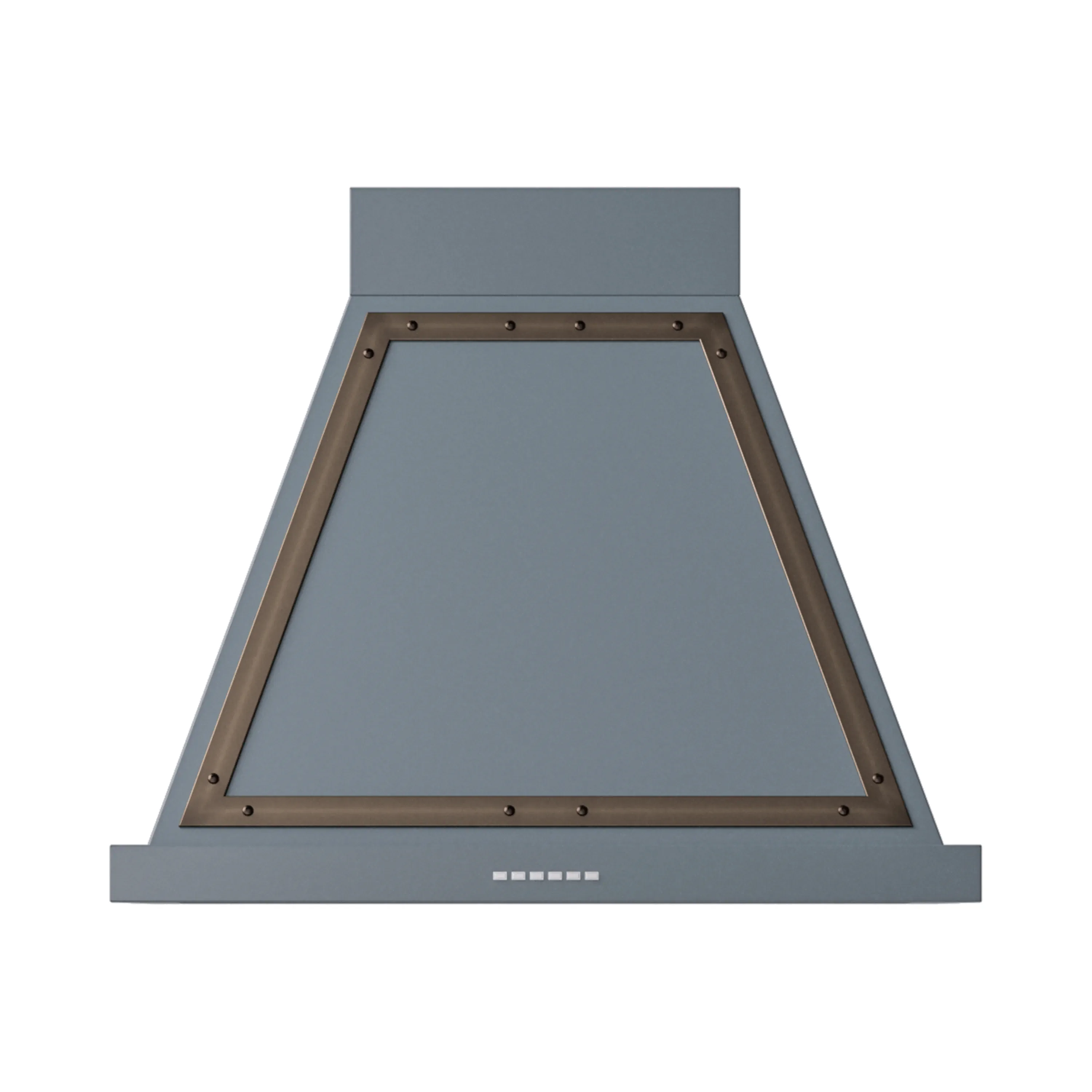 ILVE Nostalgie II 30-Inch 600 CFM Wall Mounted Ranged Hood in Blue Grey with Bronze Trim (UANB30BGB)
