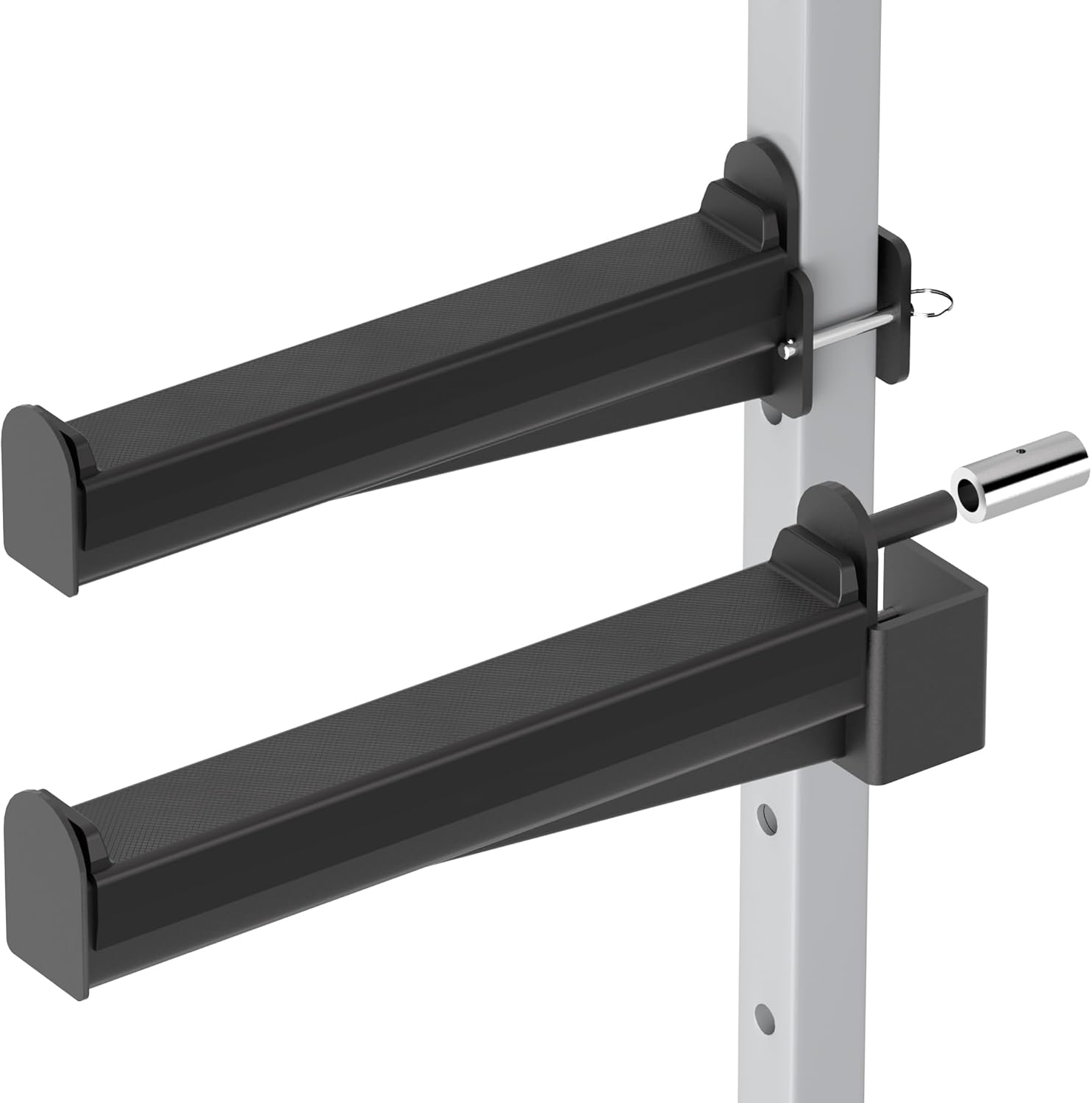 Spotter Arms, Heavy-Duty Squat Rack Safety Bars for 2x2 Rack, Power Rack Attachments, Compatible with 5/8 
