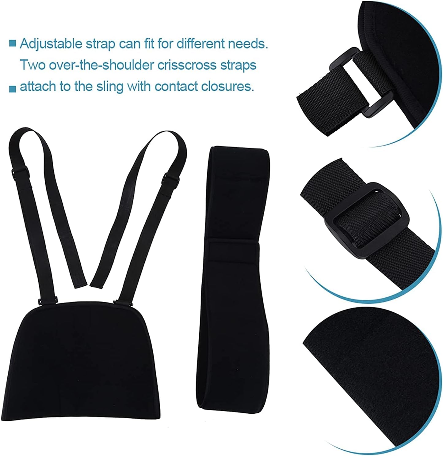 Arm Sling Shoulder Brace Elbow Shoulder Arm Sling Fixation Joint Brace Broken Boom Forearm Strap Adjustable Medical Arm Wrist Fracture Sling Support,L