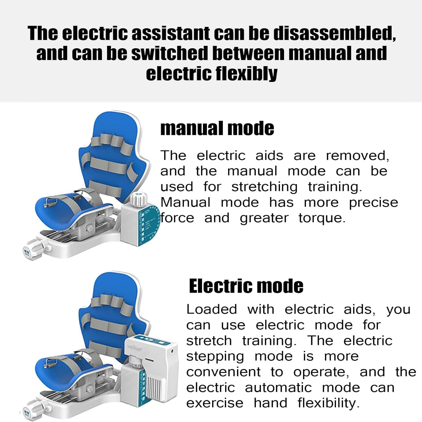 Stroke Hand Brace Rehabilitation Train Device,Wrist Rehabilitation Device with 4 Modes,Manual/Electric in 1,for Post-Fracture,Stroke,Flexion
