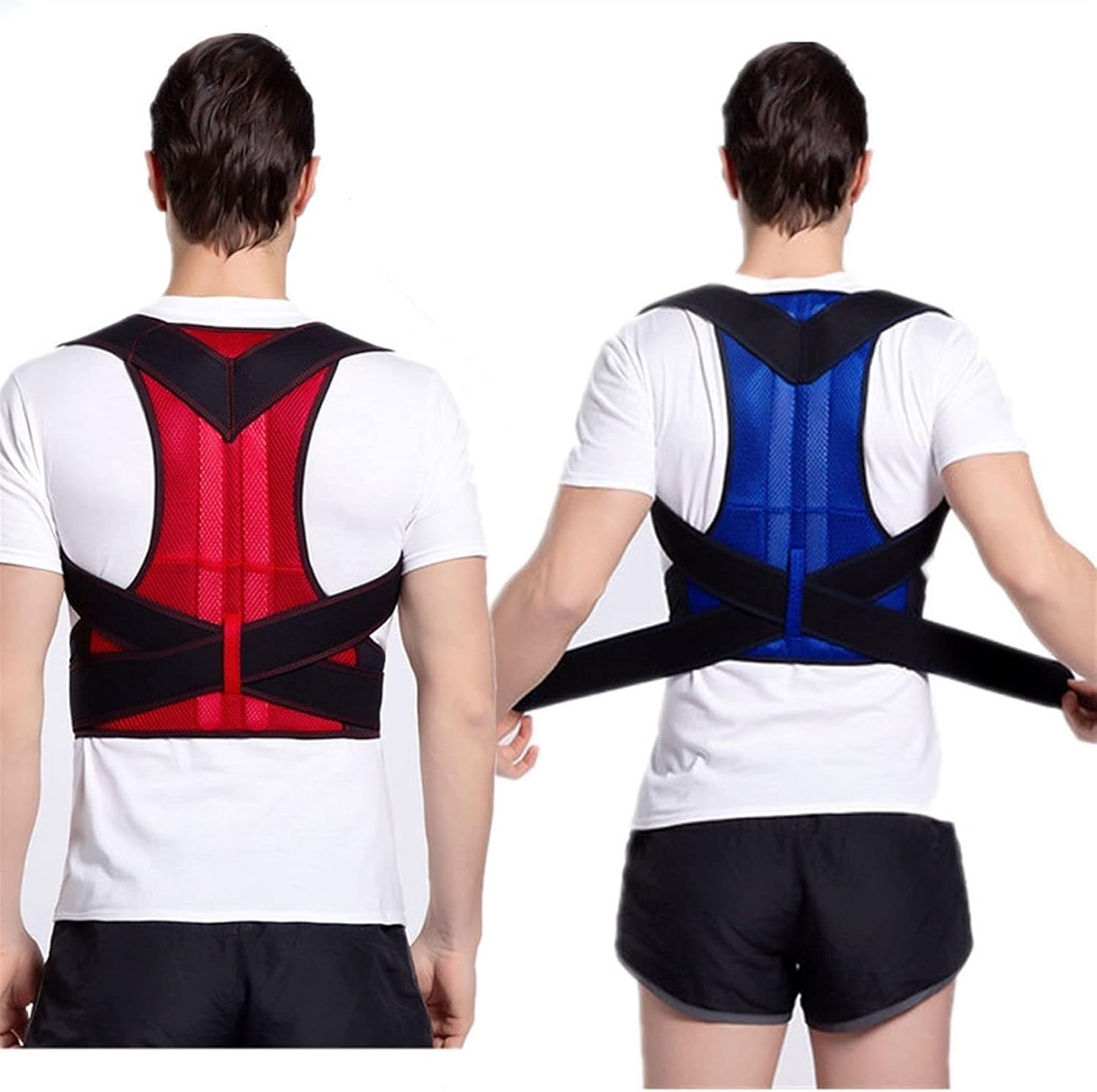 Posture Corrector for Men and Lumbar Support Belt Adjustable Upper Waist Support for Clavicle Providing Pain Relief from Neck Shoulder,
