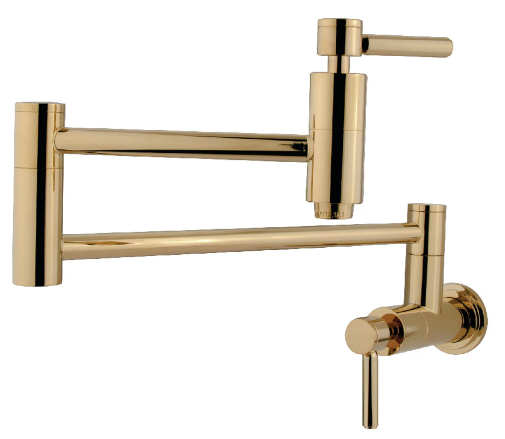 Kingston Brass Concord Wall Mount Pot Filler Faucet, Polished Brass (KS8102DL)