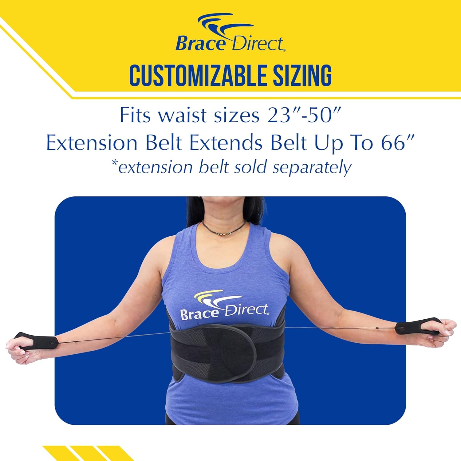 VertebrAlign LSO Lumbar Back Brace, Medical Grade Lower Back Pain Relief for Herniated Discs, Sciatica, Post-Op, PDAC L0631 L0637 L0648 L0650, Black, Size Fits Most (23–50 in Waist)