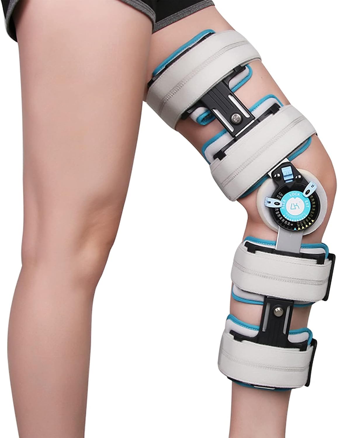 Adjustable Knee Brace Hinged Leg - Breathable Hinged Knee Brace Knee Splint Injury - Orthosis Stabilizer Hinged Immobilizer for Knee