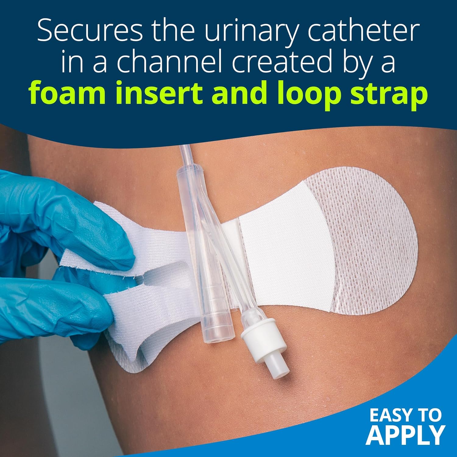 TIDI 3400LFC Grip-Lok Foley Catheter Securement Device ― Large ― Pack of 100 ― White ― Flexible Material ― Low-Profile Design for Comfort― Home Healthcare ― FSA Eligible Medical Supplies