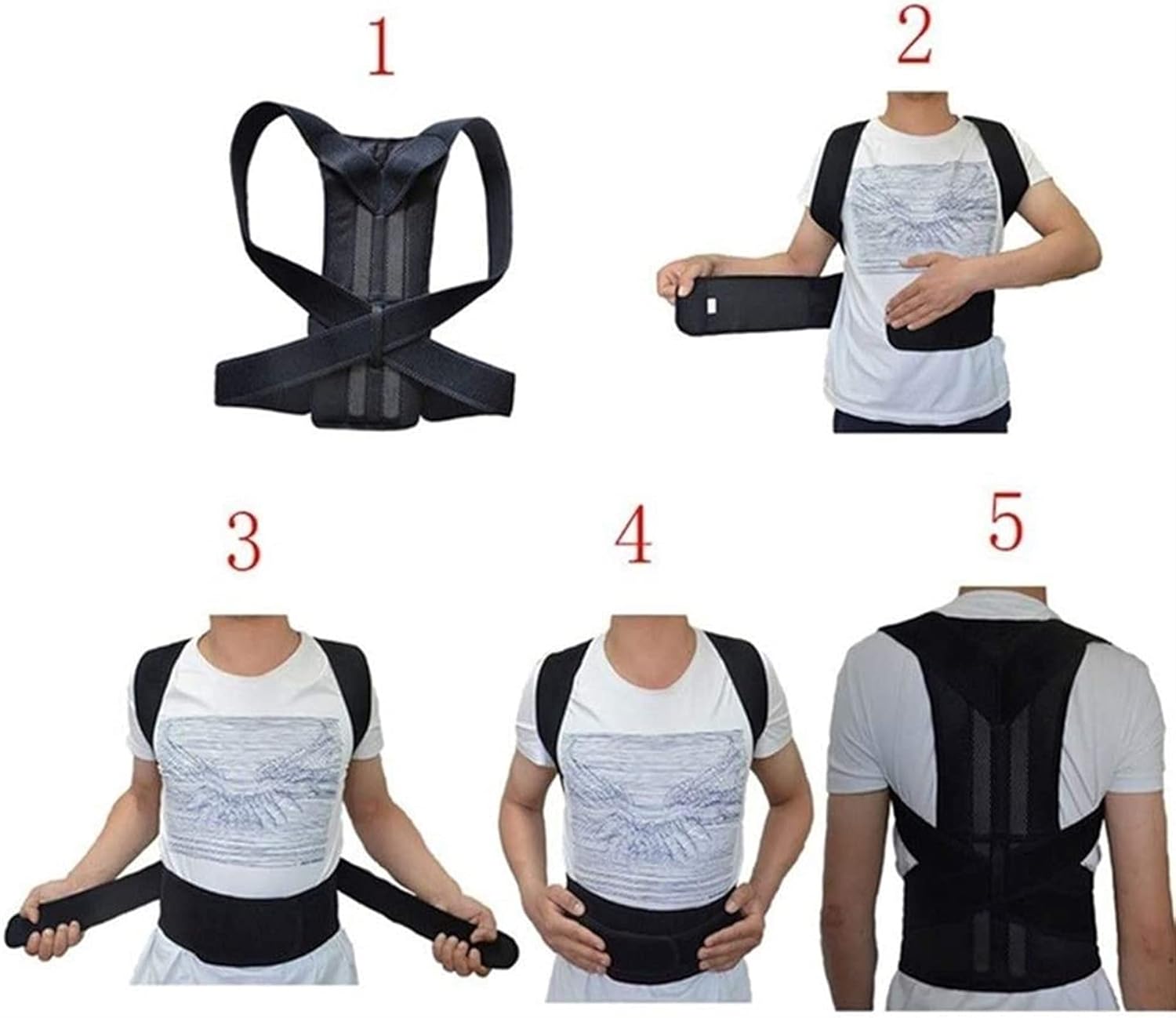 Posture Corrector Full for Men-Lumbar Support Belt Waist Strap Prevent Scoliosis Improve Hunchback Relieve Neck Shoulder Back Pain,