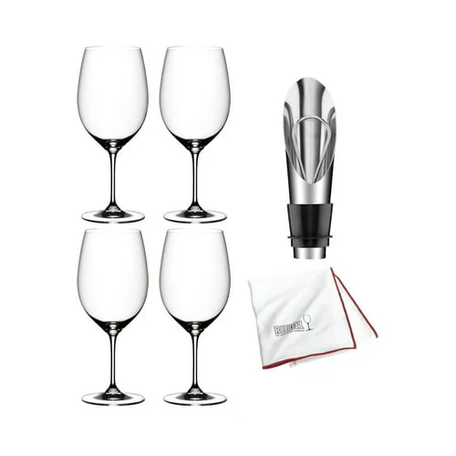 Riedel Vinum Cabernet Sauvignon/Merlot (Bordeaux) Glass (4-Pack) Bundle
