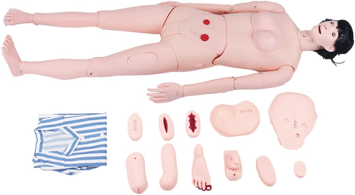 Multi-ctional Nursing Training Manikin Model Human Nursing Training Model Nursing Skills Mannequin Model for Teaching & Education Supplies