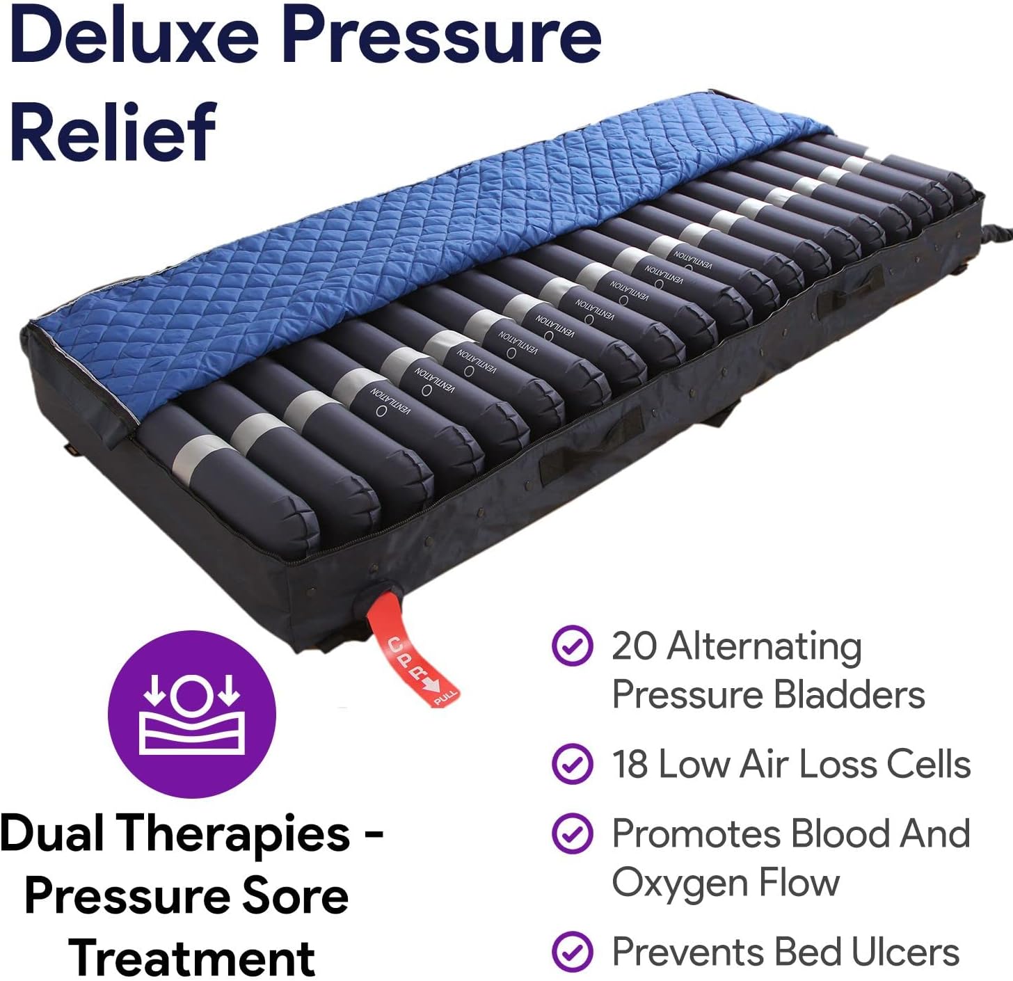 ProHeal Low Air Loss Alternating Pressure Mattress - 36” x 80” x 8