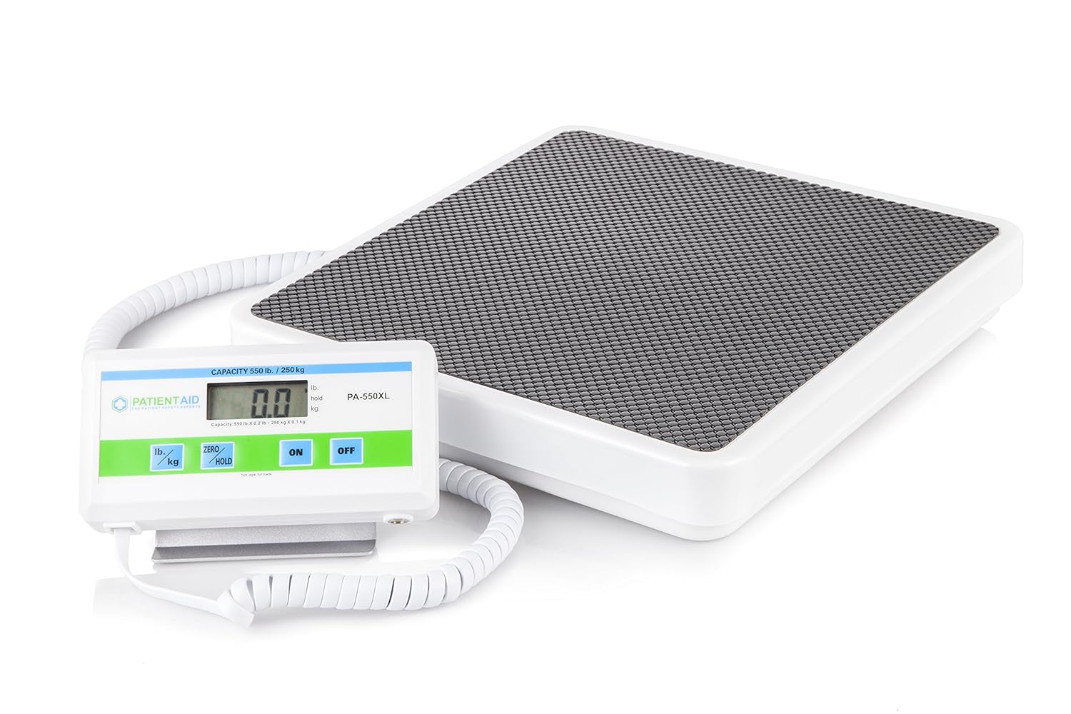 Medical Grade Floor Scale - Portable - Easy to Read Digital Display - Heavy Duty - Home, Hospital & Physician Use - Pound & Kilogram Settings - 12
