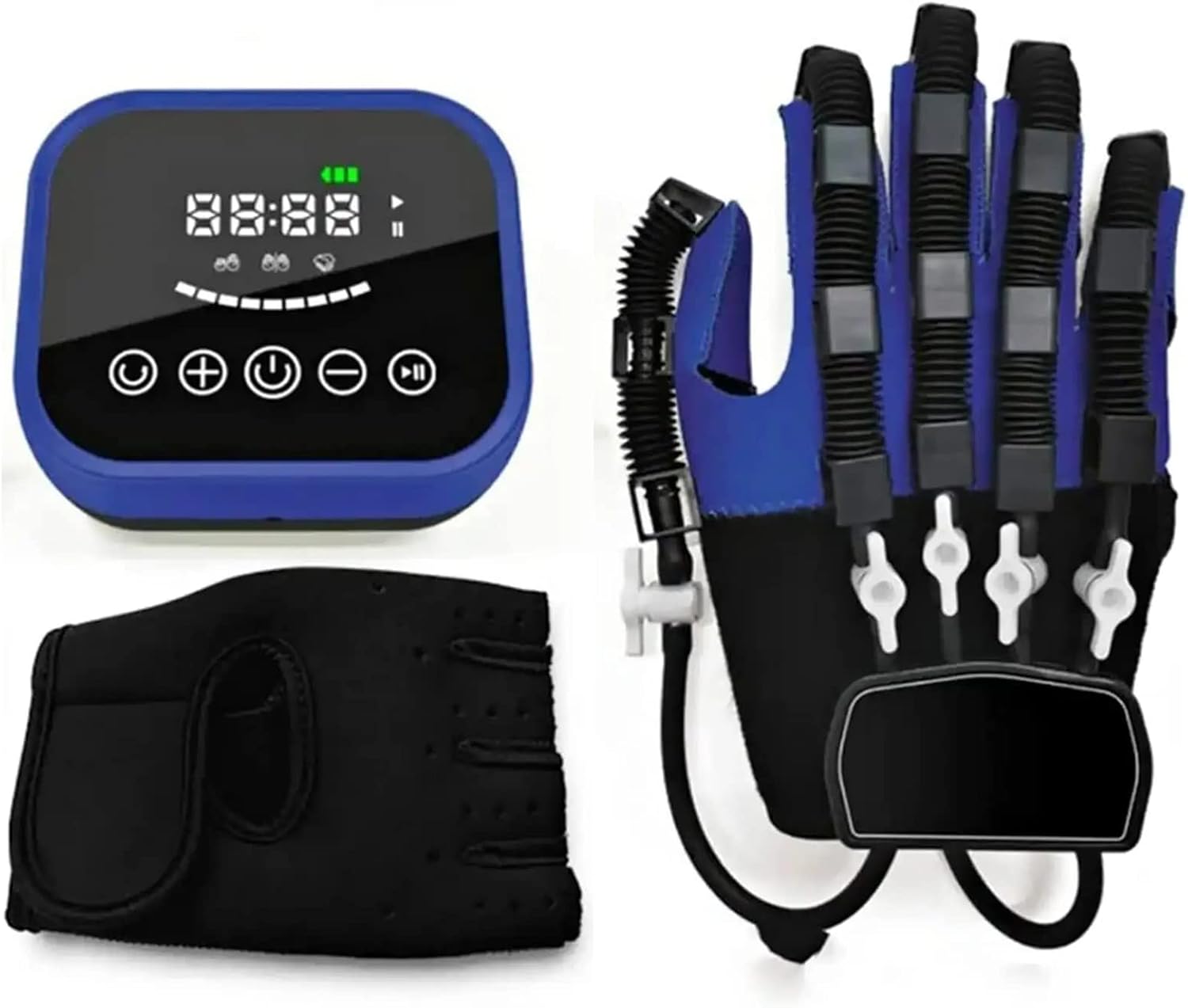 Hand Rehabilitation Robot Gloves, Self-Training Finger Rehabilitation Device Functional Hand Splint, Stroke Recovery Equipment for Hand(Size:XL Code,Color:Right Hand)