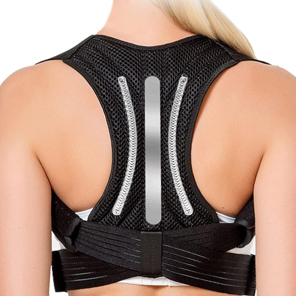 Orthosis Steel Bar Men Women Posture Corrector Corset Upper Back Support Brace Shoulder Lumbar Spine Belt,S