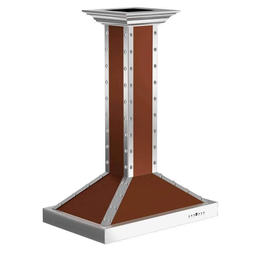 ZLINE 36-Inch Copper Finish Island Range Hood, KB2i-CSSXS-36