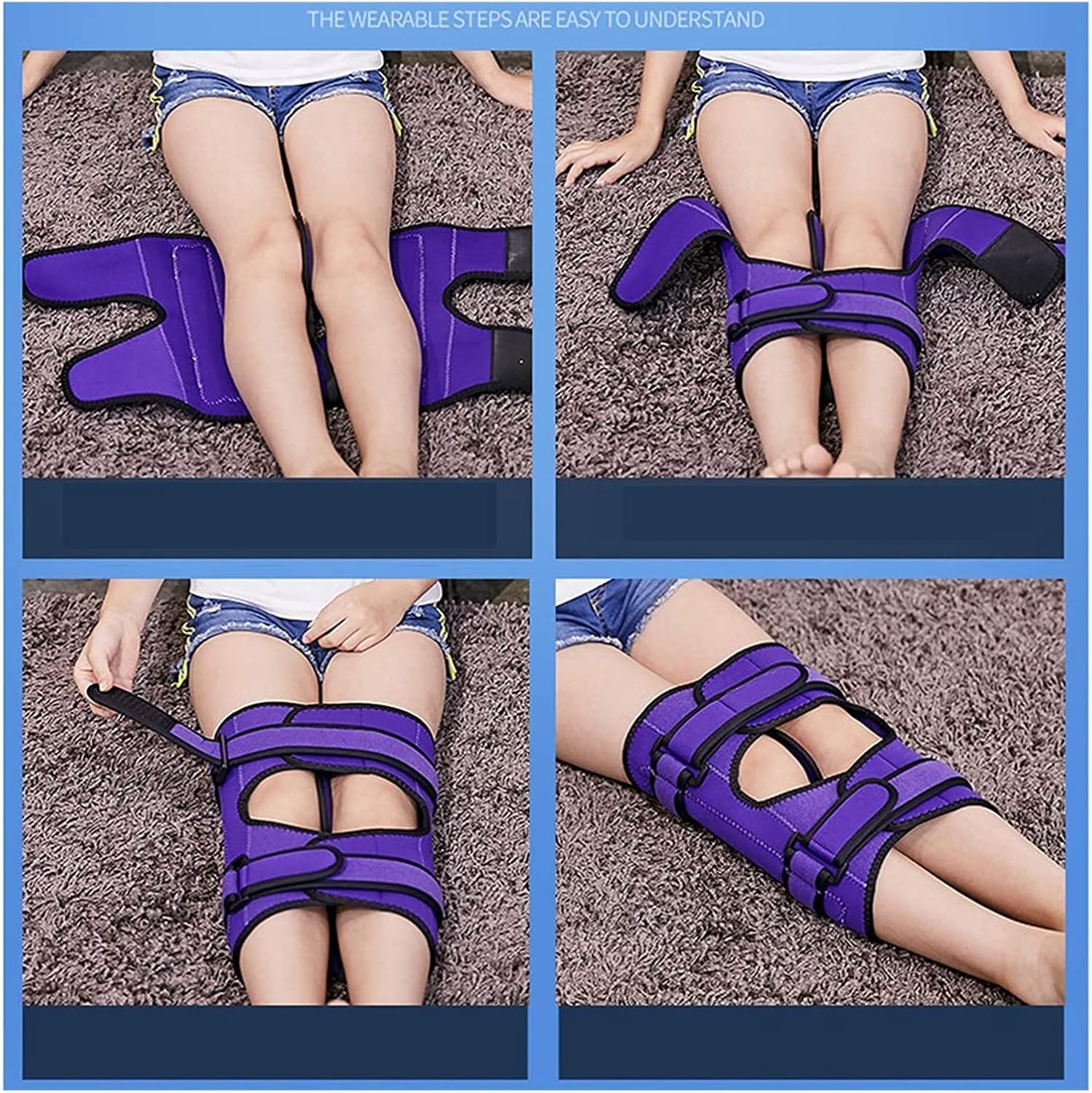 Leg Correction Belts Elasticity Leg Correction Belt Adjustable Leg Correction Band Durable Leg Corrector Device Used for Adult Correction Posture,Bl?-A,Bl?-A