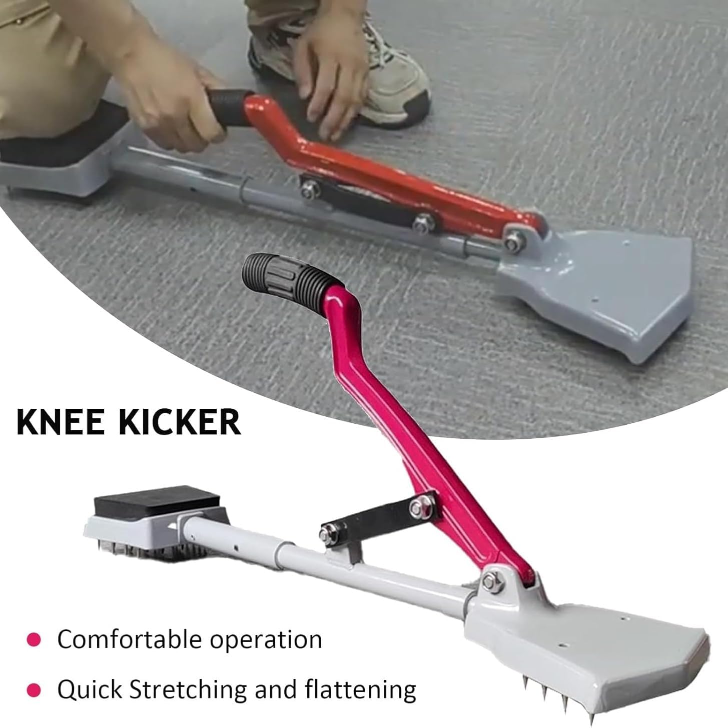 Heavy-Duty Carpet Stretcher and Fitting Kit with Soft Cushion for Easy Install and Smooth Carpets, Ideal for Home & Commercial Use