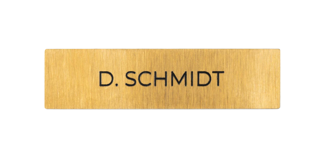 DoorBird Nameplate for One Call Button D21X  in Gold - Individual Engraving