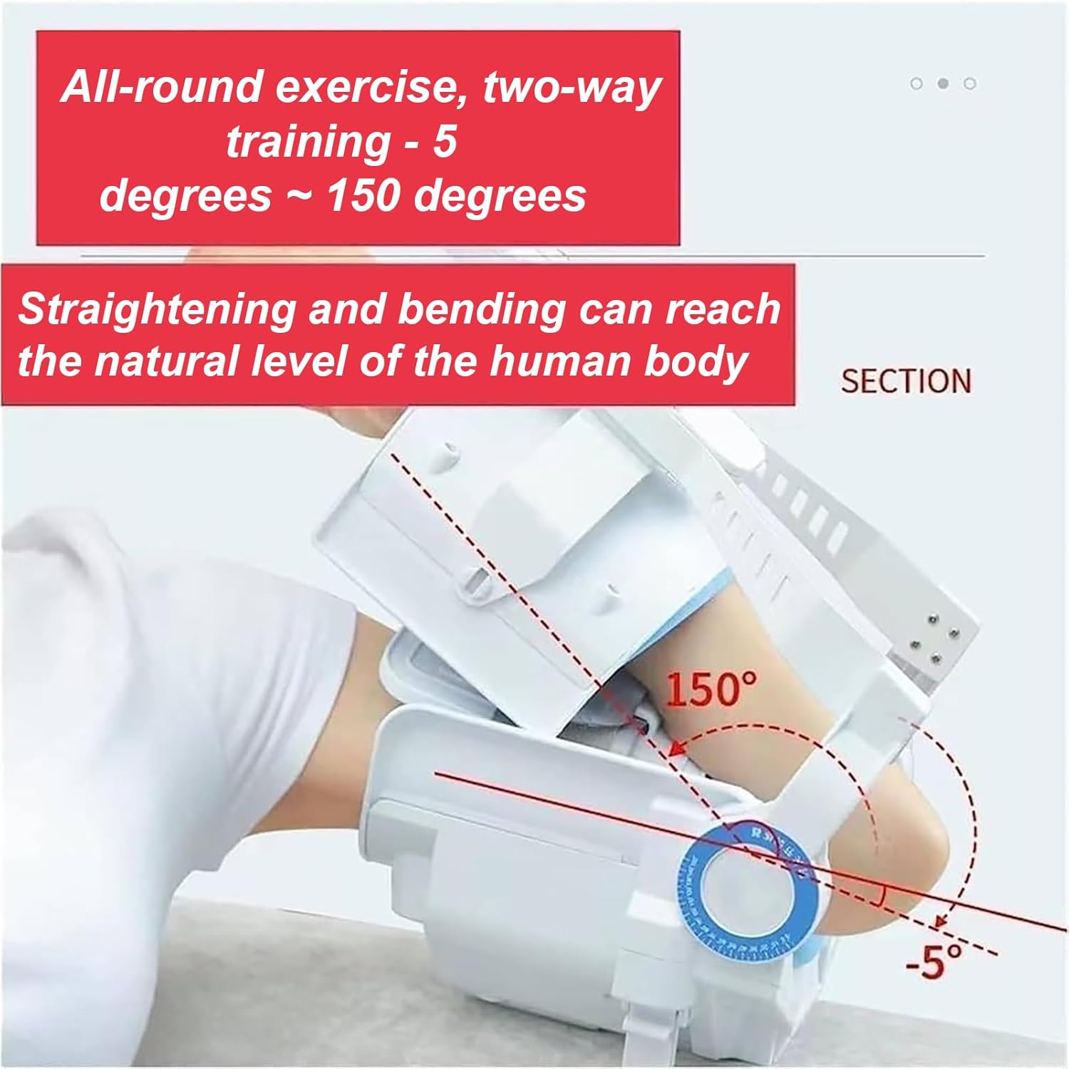Brace Household Electric Elbow Joint Flexion Extension Trainer, Wireless Intelligent Key Control, Two-Way Exercise 5-150°, for Upper Limb Rehabilitation After